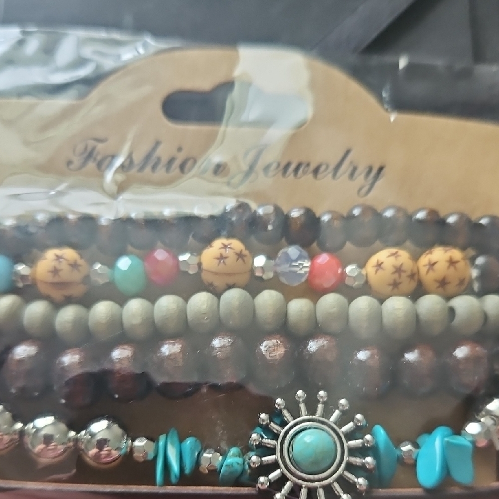 Bohemian Beaded Bracelet Set - Multicolor